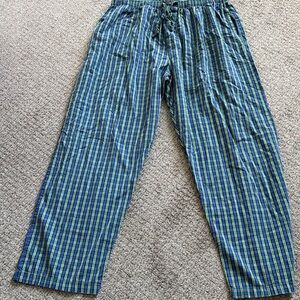 Polo Ralph Lauren Blue and Green Plaid Pajama Pant 100% Cotton